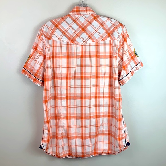 Hard To Find Buffalo David Bitton I Love Buffalo Plaid Snap Front Shirt - Picture 2 of 8